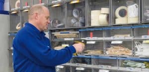 Eriks and Fokker TwinBin barcode kanban