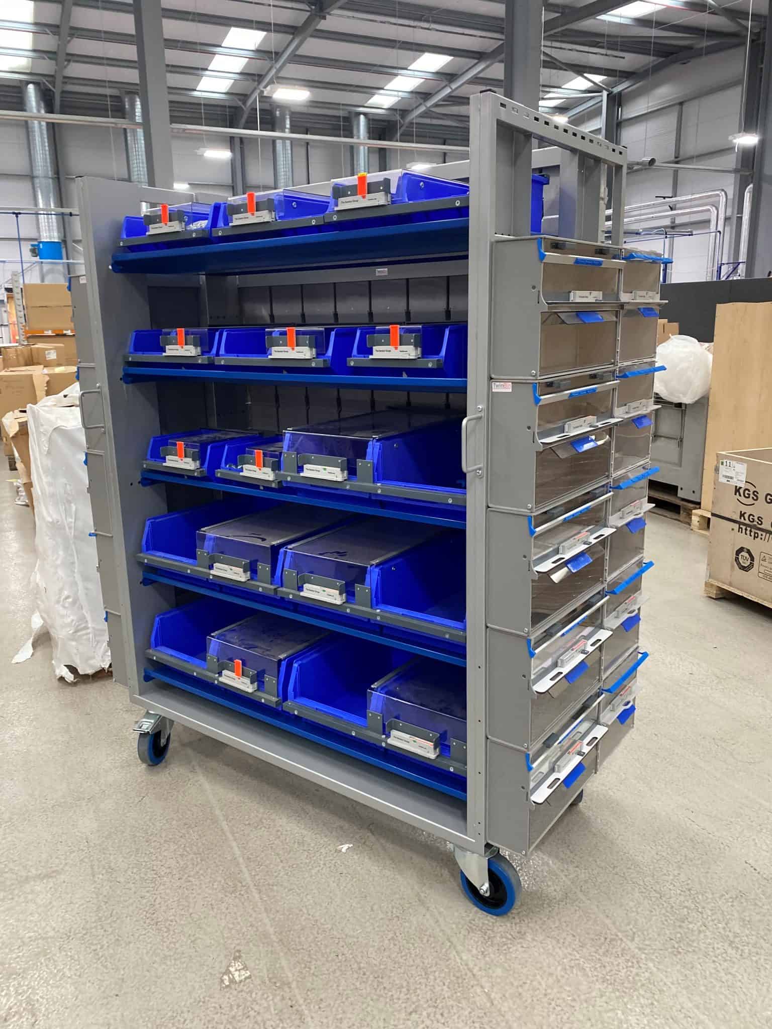 TwinBin Two Bin KanBan System manages all parts!