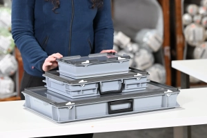 Kitting Cases in a pile, Small, Medium and Large