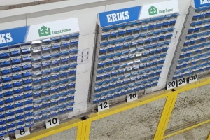 TwinBin offers different racking options for our two-bin inventory control systems. This is wall mounted racking.